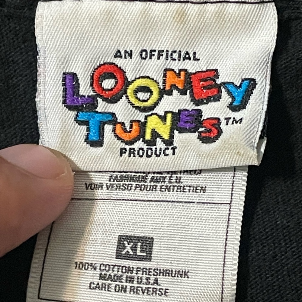 Looney Tunes Marvin the Martian Black Vintage Cotton Graphic Men's T-Shirt XL - Picture 6 of 7